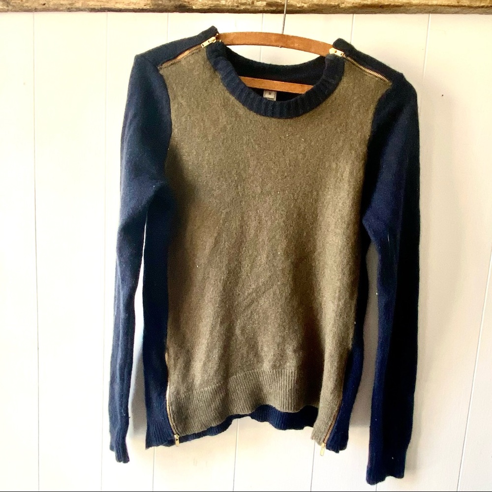 J.Crew 100% Wool Zipper Sweater Medium